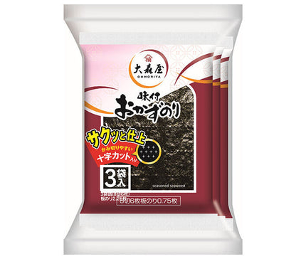 Omoriya Nori (Seaweed) 8-cut 6-sheet pack x 30 packs