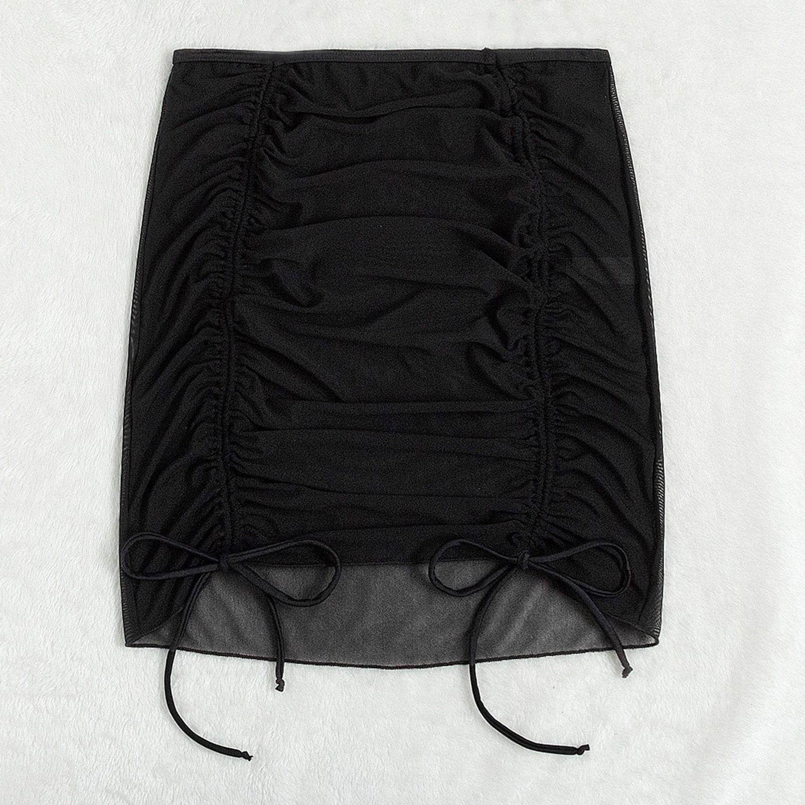 Ladies' Mesh Swimsuit See-through Mini Skirt