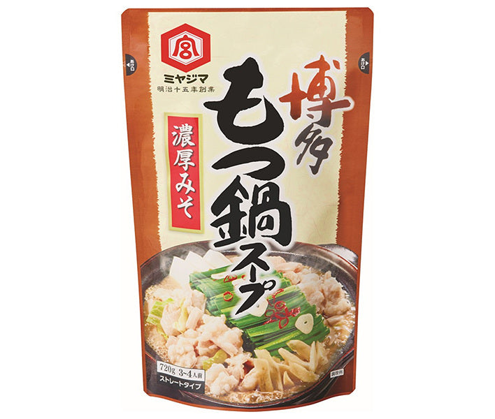 Miyajima Soy Sauce Hakata Motsunabe Soup Rich Miso 720g x 10 bags 