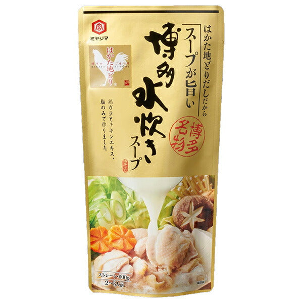 Miyajima soy sauce Hakata mizutaki soup 600g x 10 bags [shipped in Japan]