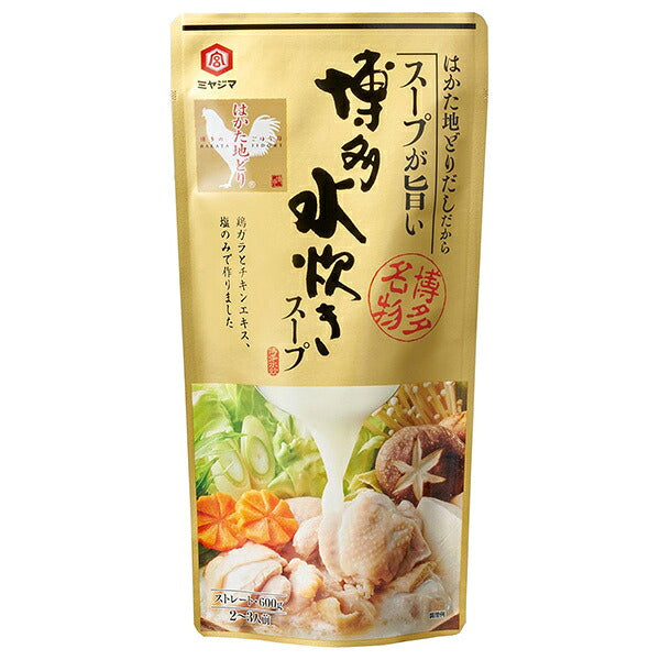 Miyajima Shoyu Hakata Mizutaki Hot Pot Soup 600g x 10 Bags [Ships from Japan]
