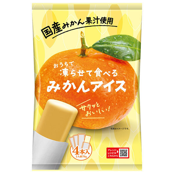 谷尾食糧工業 凍らせて食べる 国産 みかんアイス (70g×4)×12袋入【日本出荷】