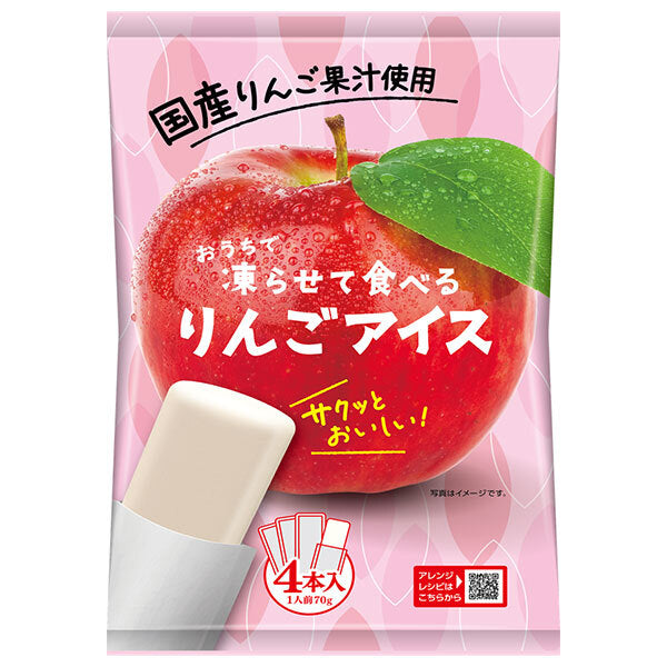 Tanio Shokuhin Kogyo Freeze and eat domestic apple ice cream (70g x 4) x 12 bags [shipped in Japan]