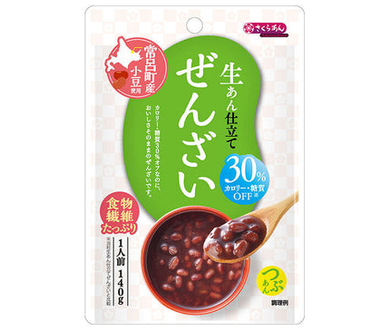 Tanio Shokuryo Kogyo Sakura An Fresh An Style Zenzai, 30% Less Calories and Carbohydrates, 140g x 12 Bags 