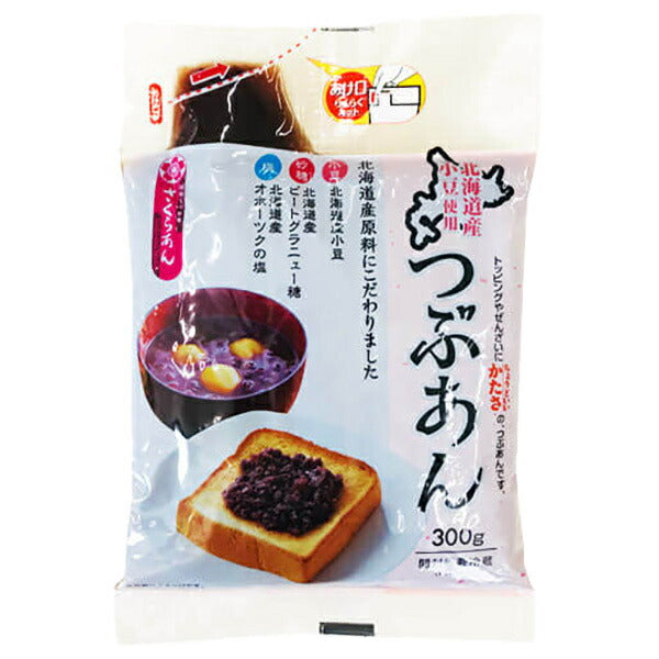 Tanio Shokuhin Kogyo Sakuraan Tsubuan using red beans from Hokkaido 300g x 12 bags [shipped in Japan]