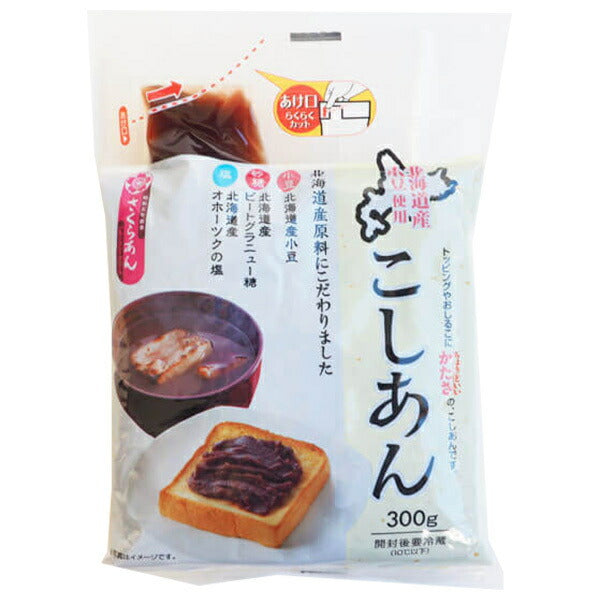 Tanio Shokuhin Kogyo Sakuraan Strained red bean paste using red beans from Hokkaido 300g x 12 bags [shipped in Japan]