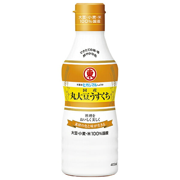 Higashimaru Soy Sauce Domestic Whole Soybean Usukuchi 400ml x 12 bottles [Shipped in Japan]