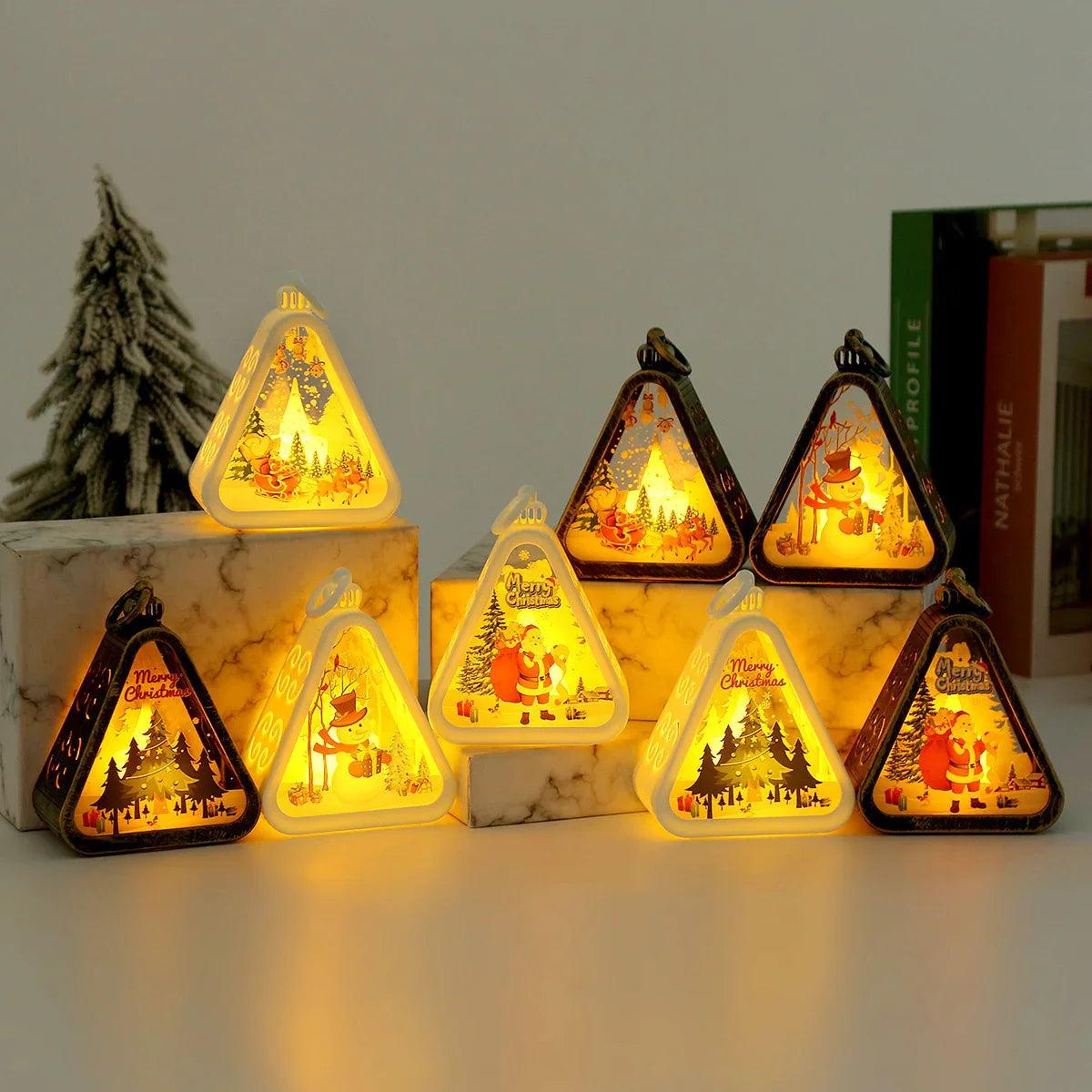 Christmas Decorations Retro Electric Candle Lamp Luminous Ornaments