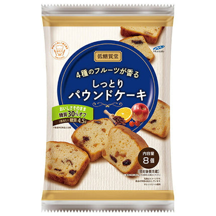 Montoire Low Carbohydrate Moist Pound Cake with 4 types of fruits 8 pieces x 8 bags [shipped in Japan]
