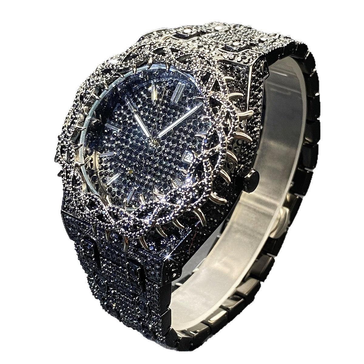 Women's Hip-Hop Iced Out Quartz Watch, Full Zircon Diamond Dial Canada