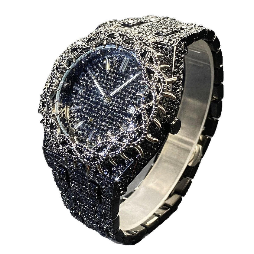 Women's Hip-Hop Iced Out Quartz Watch, Full Zircon Diamond Dial Canada