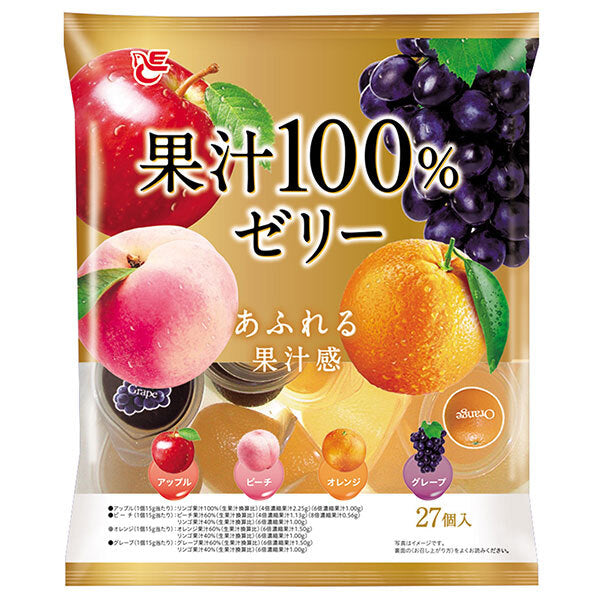 エースベーカリー 果汁100%ゼリー 27個×16袋入【日本出荷】