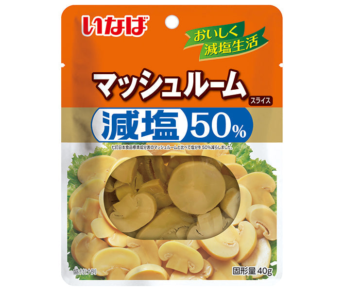 Inaba Foods Tranches de champignons à faible teneur en sel 50 % 90 g x 10 pièces 