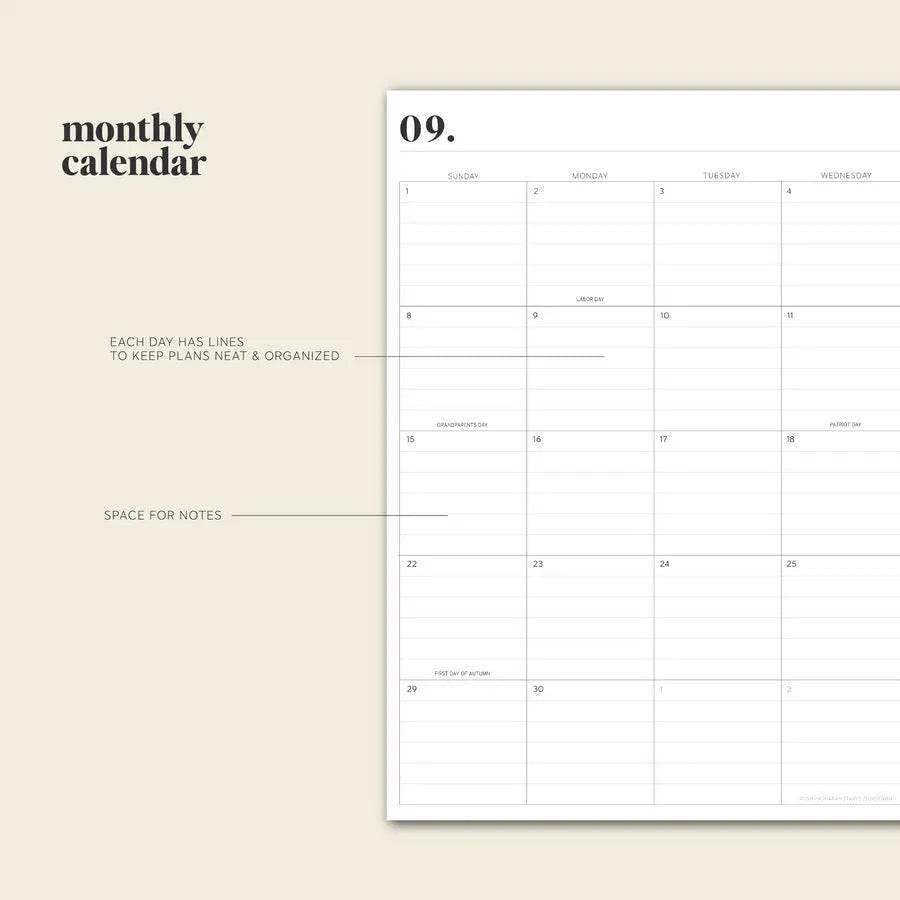24to25 Daily Planner Annual Planning Notebook
