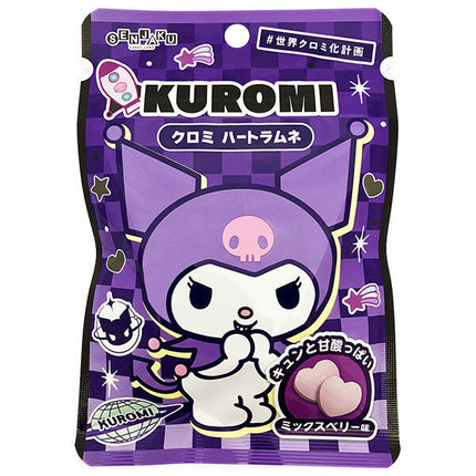 Senjakuame Honpo Kuromi Heart Ramune 32g x 6 bags [shipped in Japan]