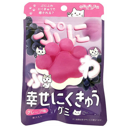 Senjakuame Honpo Happy Nikukyu Gummy Grape 30g x 6 bags [Shipped in Japan]