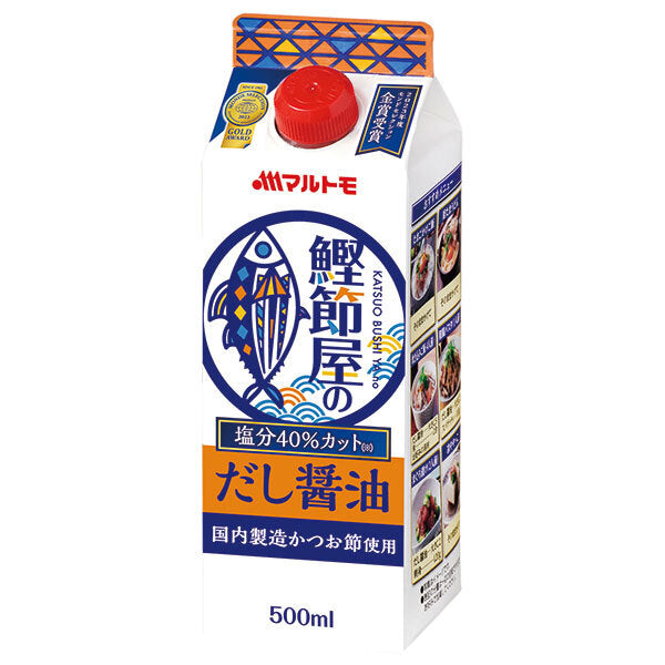 Marutomo Katsuobushiya Dashi Soy Sauce 500ml paper pack x 15 bottles [shipped in Japan]