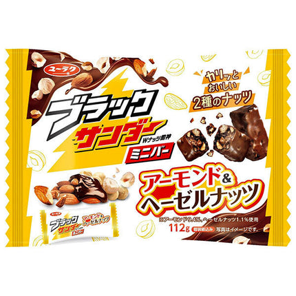 Yuraku Seika Black Thunder Mini Bar Almond & Hazelnut 112g x 12 bags [Shipped in Japan]