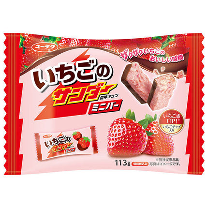 Yuraku Seika Strawberry Thunder Mini Bar 113g x 12 pieces [Shipped in Japan]