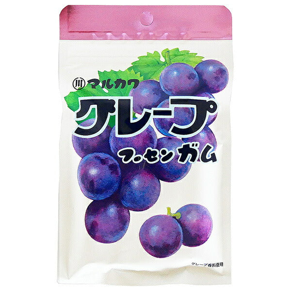 丸川製菓 チャック袋 グレープ フーセンガム 47g×10個入【日本出荷】