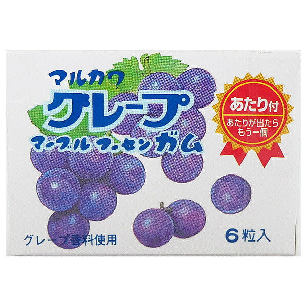 丸川製菓 グレープ マーブルガム 6粒×36個入【日本出荷】