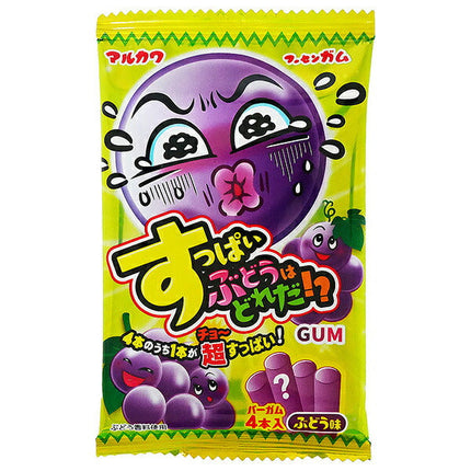 Marukawa Seika Sour Grape Gum 4 x 20 pieces [Shipped in Japan]