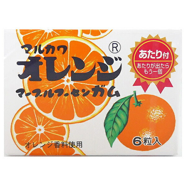 丸川製菓 オレンジ マーブルガム 6粒×36個入【日本出荷】