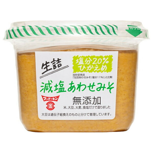 Fundokin Mélange de miso brut à faible teneur en sel sans additif 850g x 6 pièces 