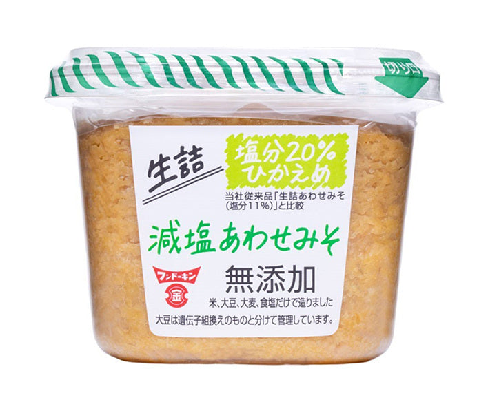 Fundokin Raw Reduced Salt Mixed Miso, No Additives, 500g x 6 Pieces 