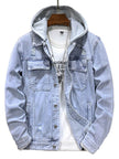 Men's Detachable Hooded Denim Jacket
