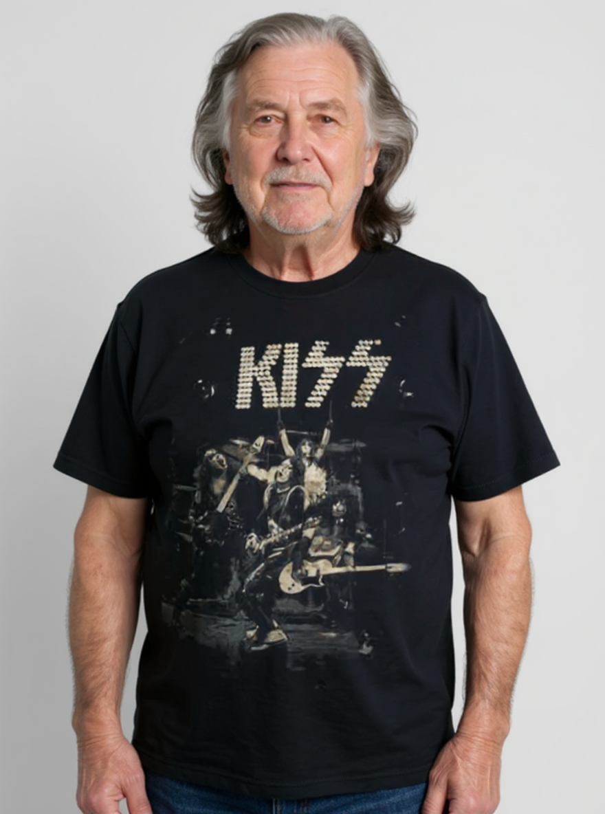 KISS Discharge Black T-Shirt
