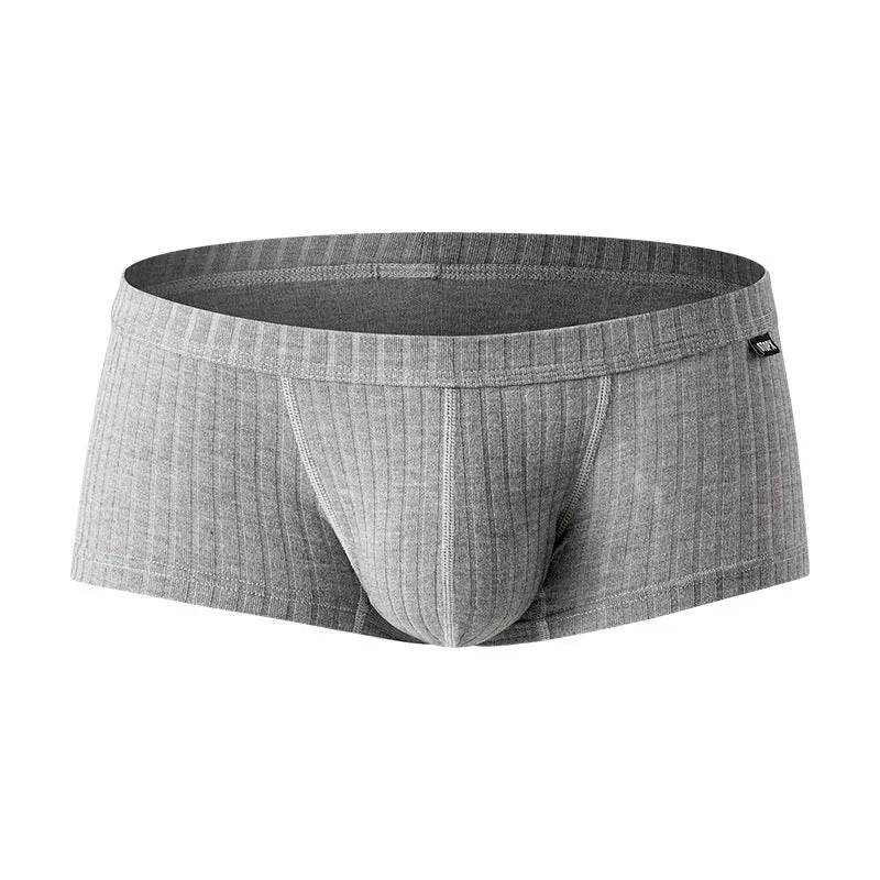 Men's Low Waist Boxer Briefs with Pouch – Breathable Viscose Underwear (M–XXL)