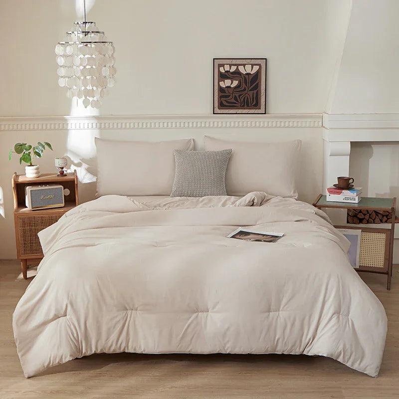 Cross-border Synthetic Quilt Four Seasons Duvet Insert Washed Cotton Brushed Duvet Insert Factory Foreign Trade Wholesale