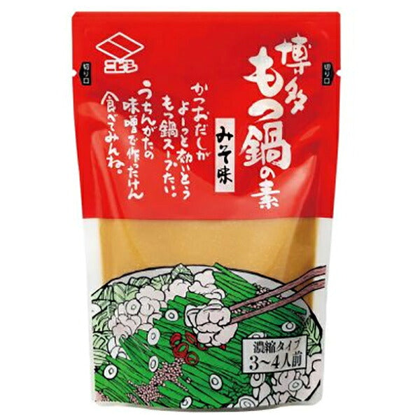 Nibishi Soy Sauce Hakata Offal Hot Pot Mix Miso Flavor 200g x 12 bags [Shipped in Japan]