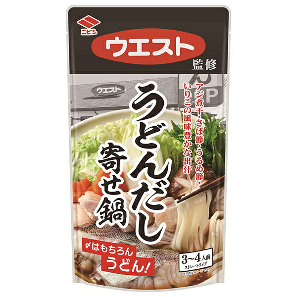 ニビシ醤油 ウエスト監修 うどんだし 寄せ鍋 720g×10袋入【日本出荷】