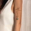 Hip-hop Spiral Stone Open Arm Bracelet – Electroplated Iron Tassel Circle Jewelry