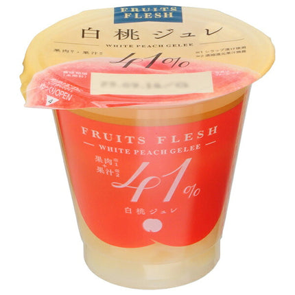 Wakayama Sangyo Fruit Fresh White Peach Jelly, 160g x 6 Cups [Ships from Japan]