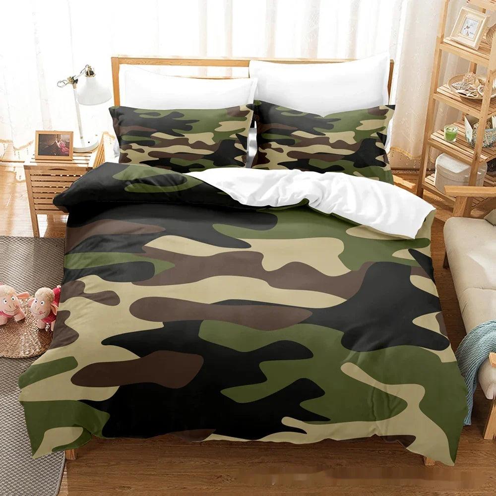 Animal Fur Grain Digital Print Duvet Cover Three-piece Bedding Set