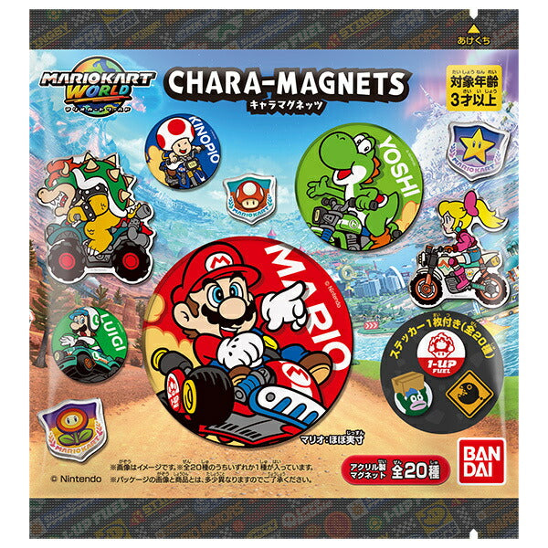 Bandai Mario Kart World Character Magnets 1 piece x 14 bags [shipped in Japan]