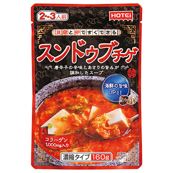 Hotey Foods Sundeup Jjigae Concentrated Type 160g x 32 (8 x 4) bags [Shipped in Japan]