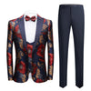 Men's 3-Piece Business Casual Wedding Suit – Slim Fit Host Tuxedo (Black, S–6XL)
