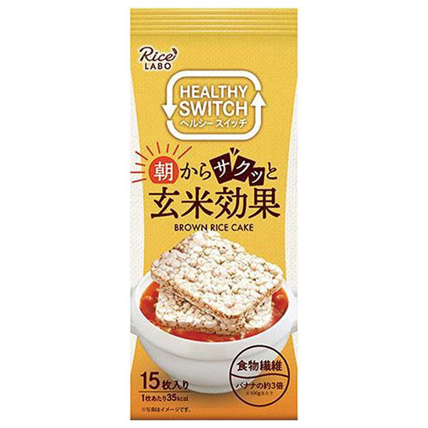 Gâteau de riz Kofuku - Effet riz brun croustillant le matin Gâteau de riz brun 15 pièces x 12 (6 x 2) sachets 