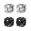 Unisex Zircon Magnetic Ear Clip – No Piercing Rhinestone Stud Earring in 6mm & 8mm