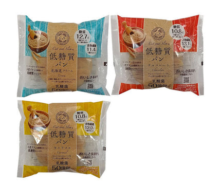 Pianta Cut&Slim Low Carb Bread 3 Types Assortment Set 12 (3 Types x 4) Pieces [Shipped in Japan]