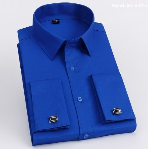Men's French Cufflinks Dress Shirt – Slim Fit Business Formal Wear | Canada & USA