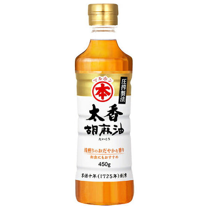 Huile de sésame Takemoto Yushi Maruhon Taiko 450 g bouteilles PET x 6 pièces