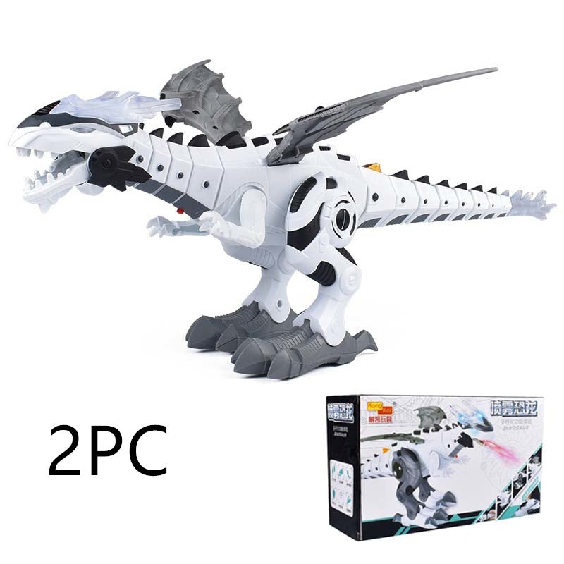 Intelligent Robot Toy Dinosaur with Spray Mist, Sound & Light
