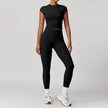 2pcs Nude feel short sleeve Workout Clothes for women Yoga Gym Clothes set