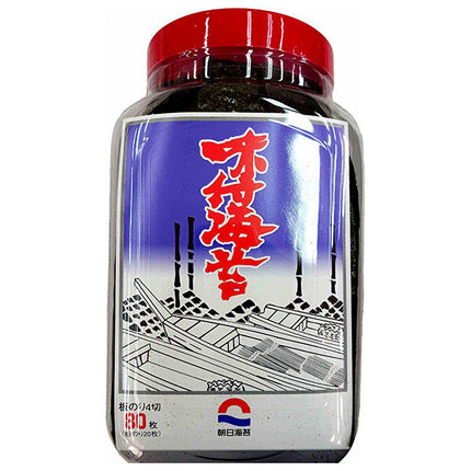 Asahi Nori Honpo Seasoned Nori 4-cut 80 sheets (20 sheets of glue) x 3 pieces [Shipped in Japan]