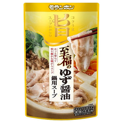 モランボン コク旨スープがからむ 至福のゆず醤油鍋用スープ 750g×10袋入【日本出荷】